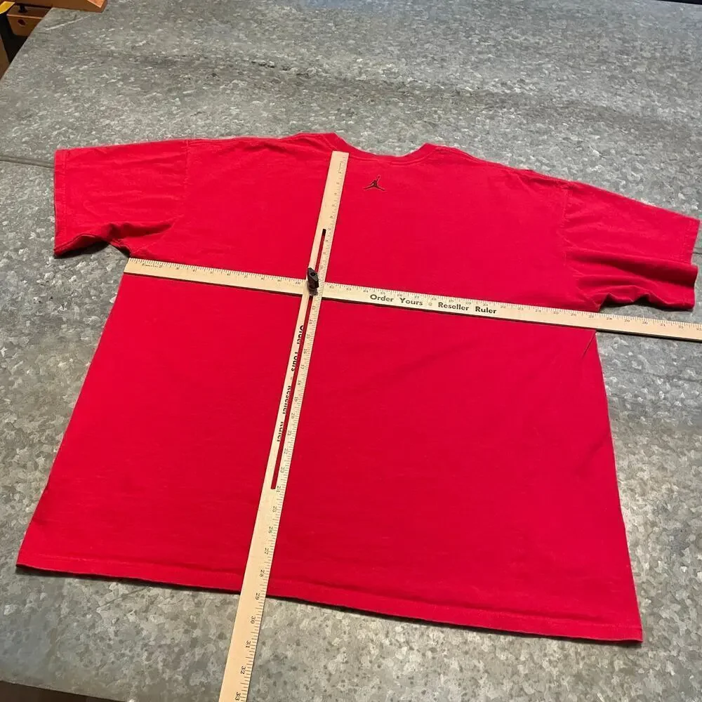 Vintage Y2K Air Jordan Flight Tee Shirt Mens XXL Red Shoe Sneaker Athleisure